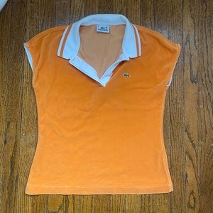 Velour Lacoste collared shirt